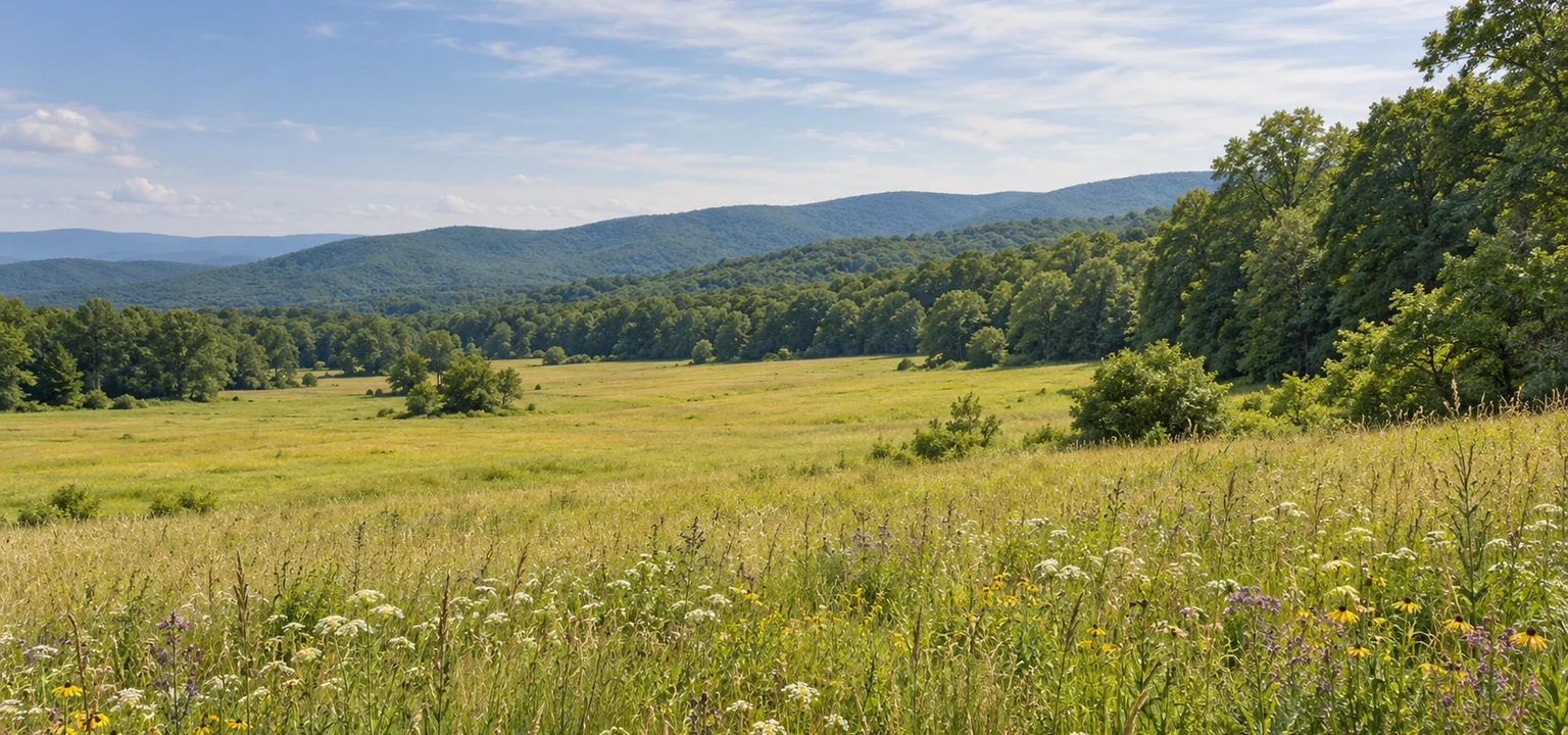 Big Meadows, a high-elevation meadow in Shenandoah National Park, Virginia.